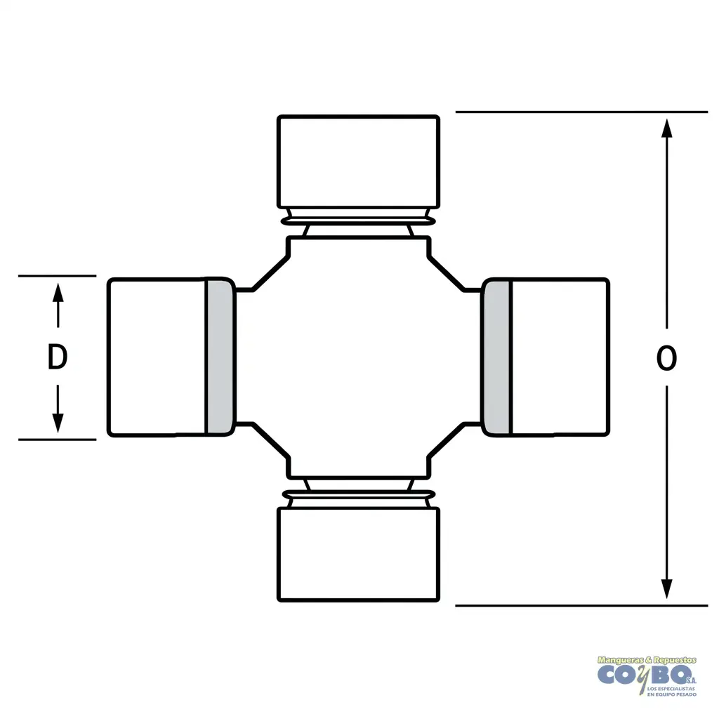 UNION BARRA D=55MM O=166MM FREI CENT SPI - Imagen 1